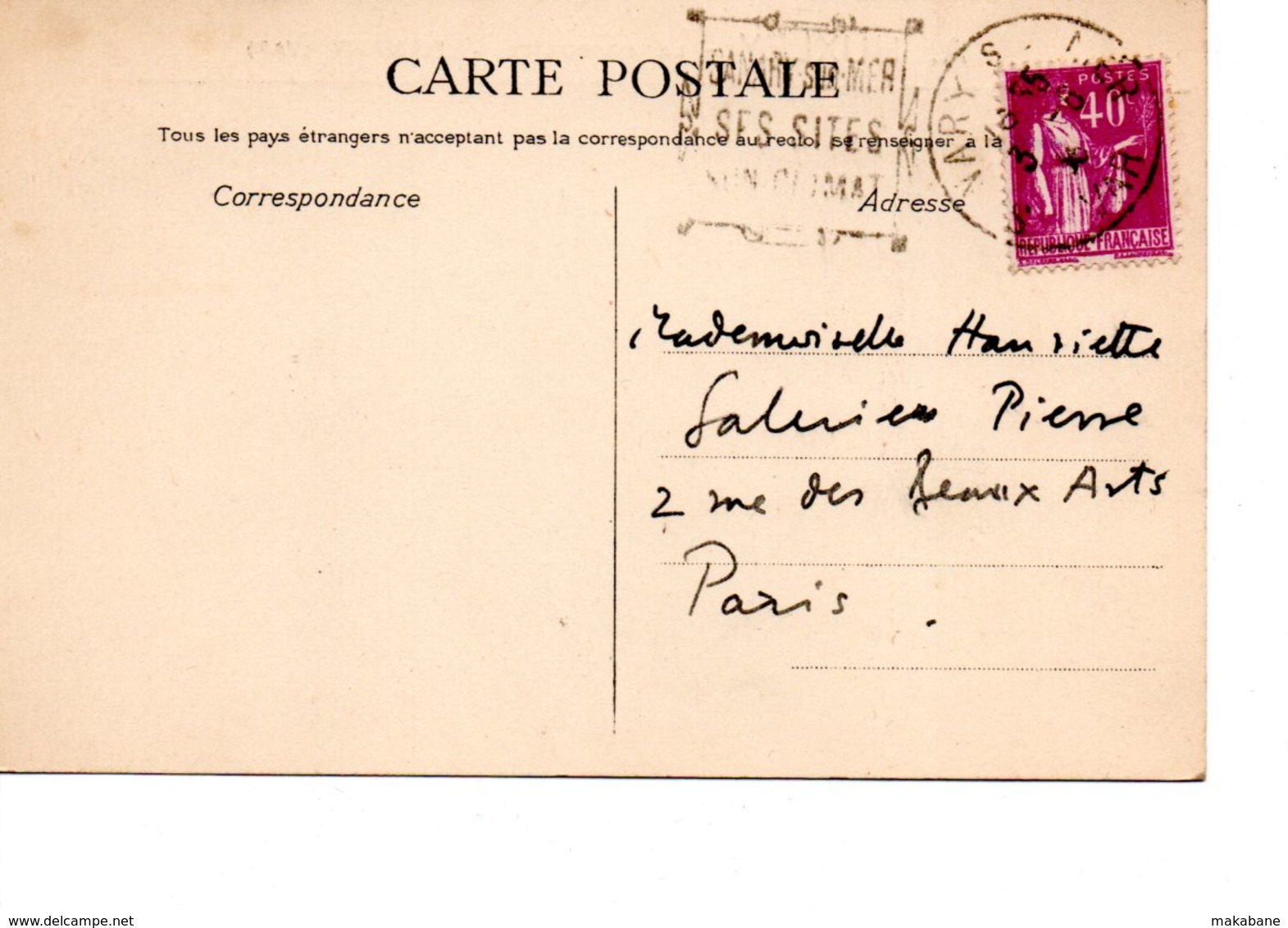 Carte Visite - Carte Postale - Aldous HUXLEY - La Gorguette - Sanary (Var) - Ecrite Et Signée - Autres & Non Classés