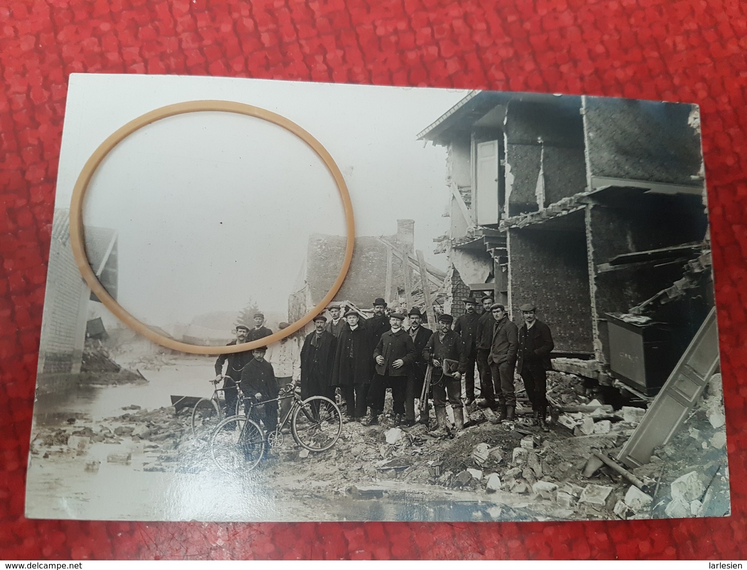 Juvigny Belle Carte Photo Maison Du Curé Aprés L'inondation Du 29 Janvier 1910 - Autres & Non Classés