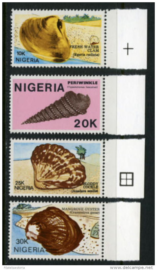 Nigeria 1987 - MNH** - Coquillages - Michel Nr. 499-502 Série Complète (wan083) - Nigeria (1961-...)