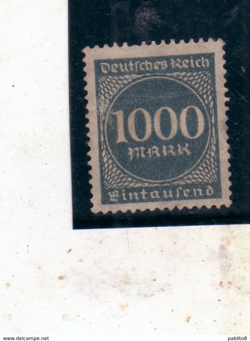 GERMANY GERMANIA GERMAN REICH EMPIRE IMPERO 1922 1923 NUMERAL CIFRA 1000m MH - Nuovi