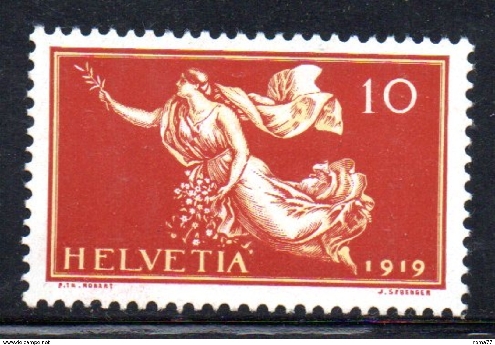 409/1500 - SVIZZERA 1919 ,  Unificato N. 171  ***  MNH  Pace - Unused Stamps