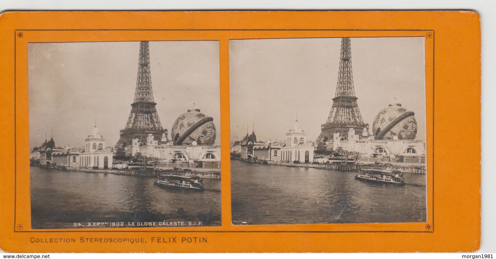 EXPOSITION 1900 COLLECTION FELIX POTIN N° 24      LE GLOBE CELESTE - Photos Stéréoscopiques