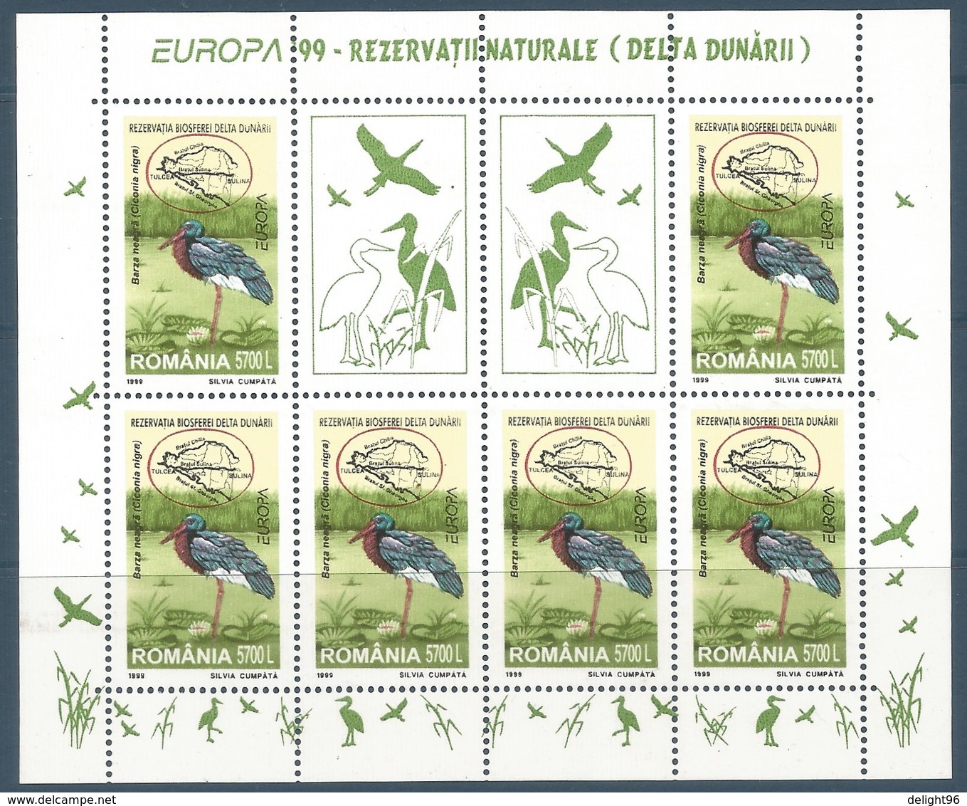 1999 Romania Europa: National Parks And Nature Reserves Minisheets (** / MNH / UMM) - 1999