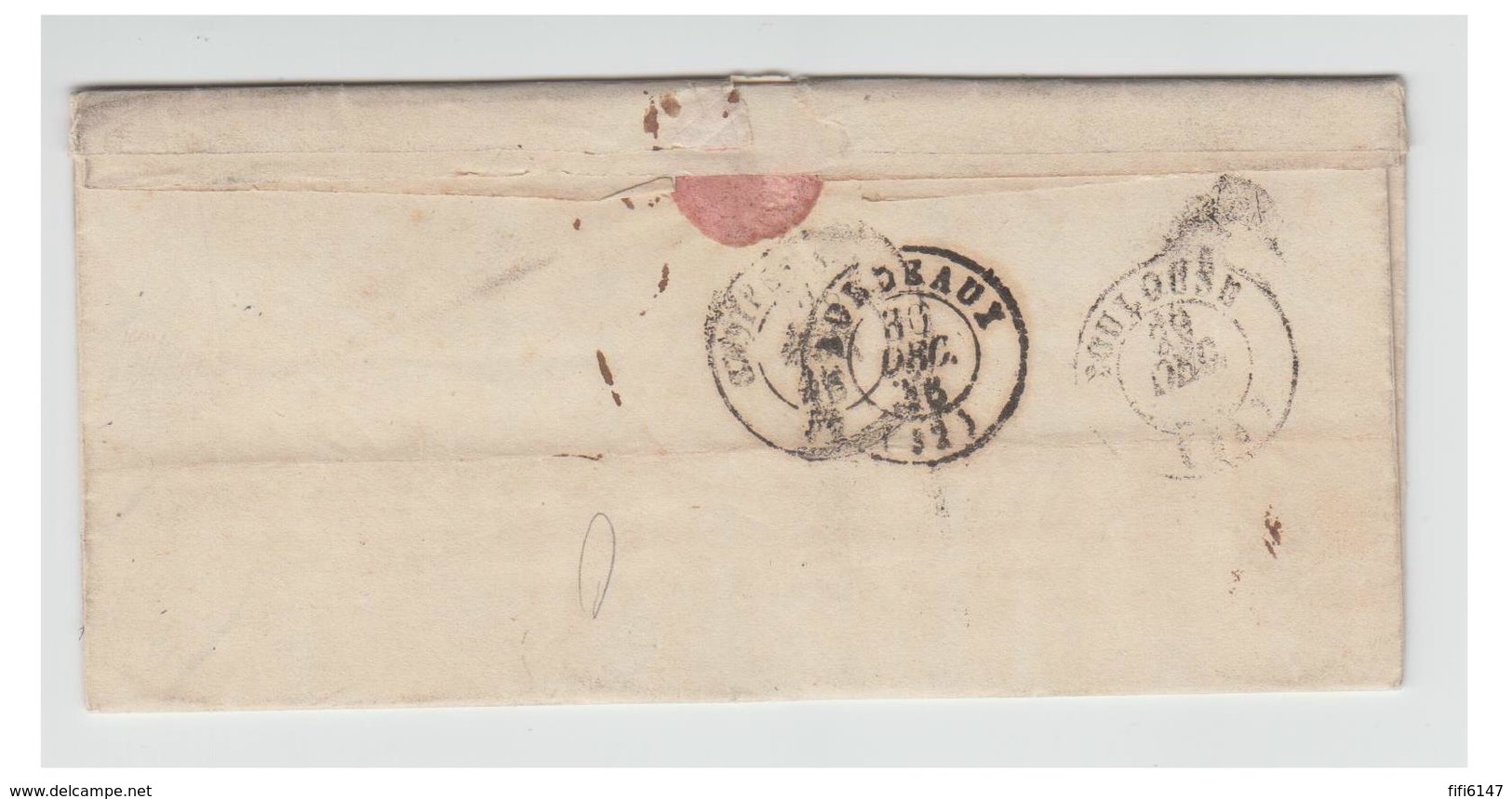 FRANCE -TARN-LETTRE DE REALMONT POUR BORDEAUX -- T à D TYPT 15 De 1846 -- TAXE A 6 DECIMES-- - 1801-1848: Precursors XIX