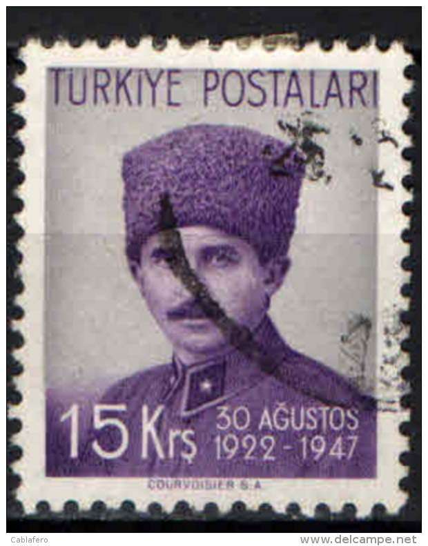 TURCHIA - 1947 - Ismet Inonu As General - USATO - Oblitérés