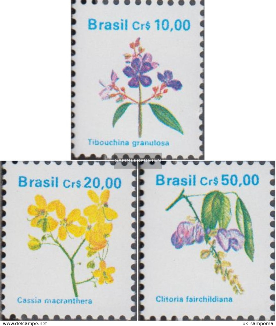 Brazil 2352,2356,2364 (complete Issue) Unmounted Mint / Never Hinged 1990 Flowers - Unused Stamps