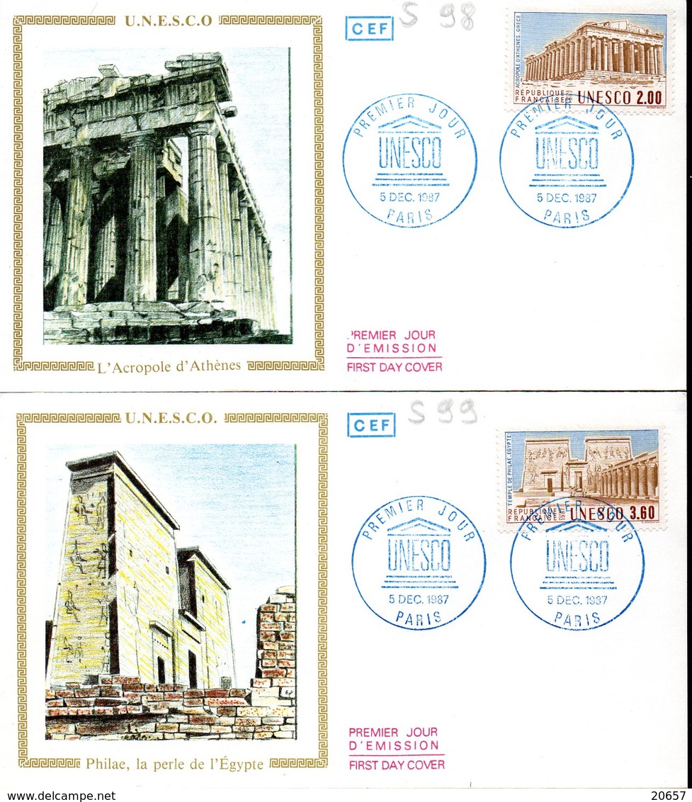 France Service 098/99 Acropole, Athènes, Grèce, Philae, Egypte, UNESCO - Archeologia