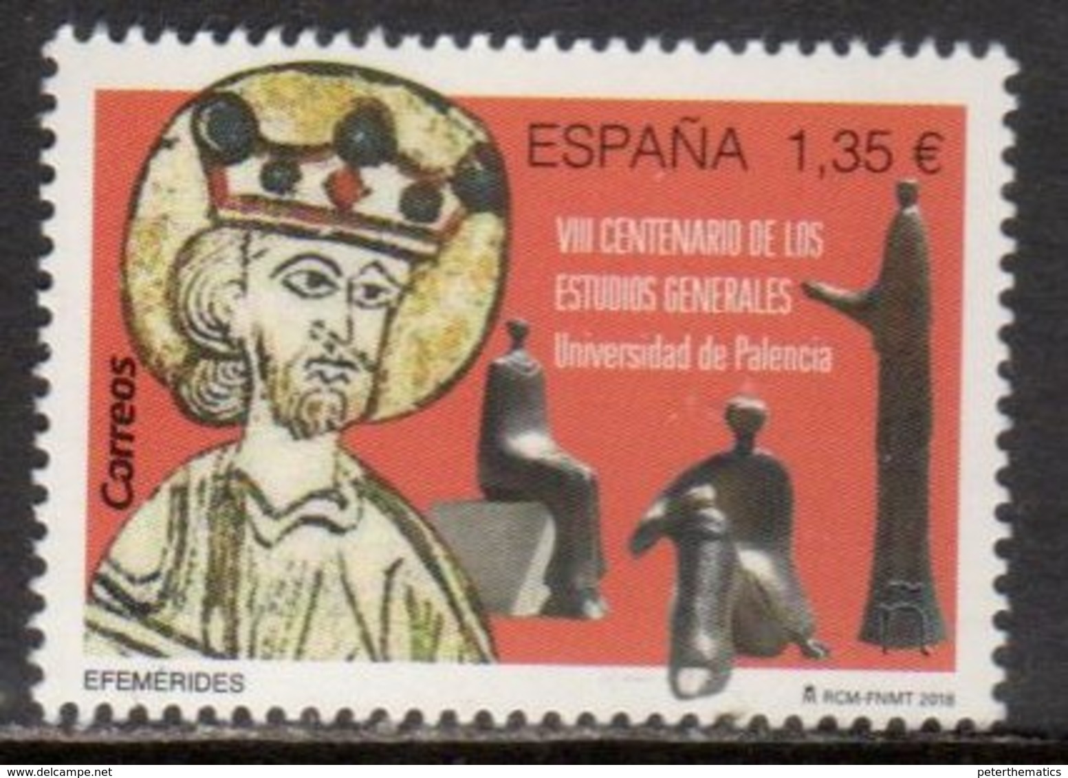 SPAIN, 2018, MNH, VIII CENTENARY OF STUDIES OF UNIVERSITY OF PALENCIA , 1v - Unclassified