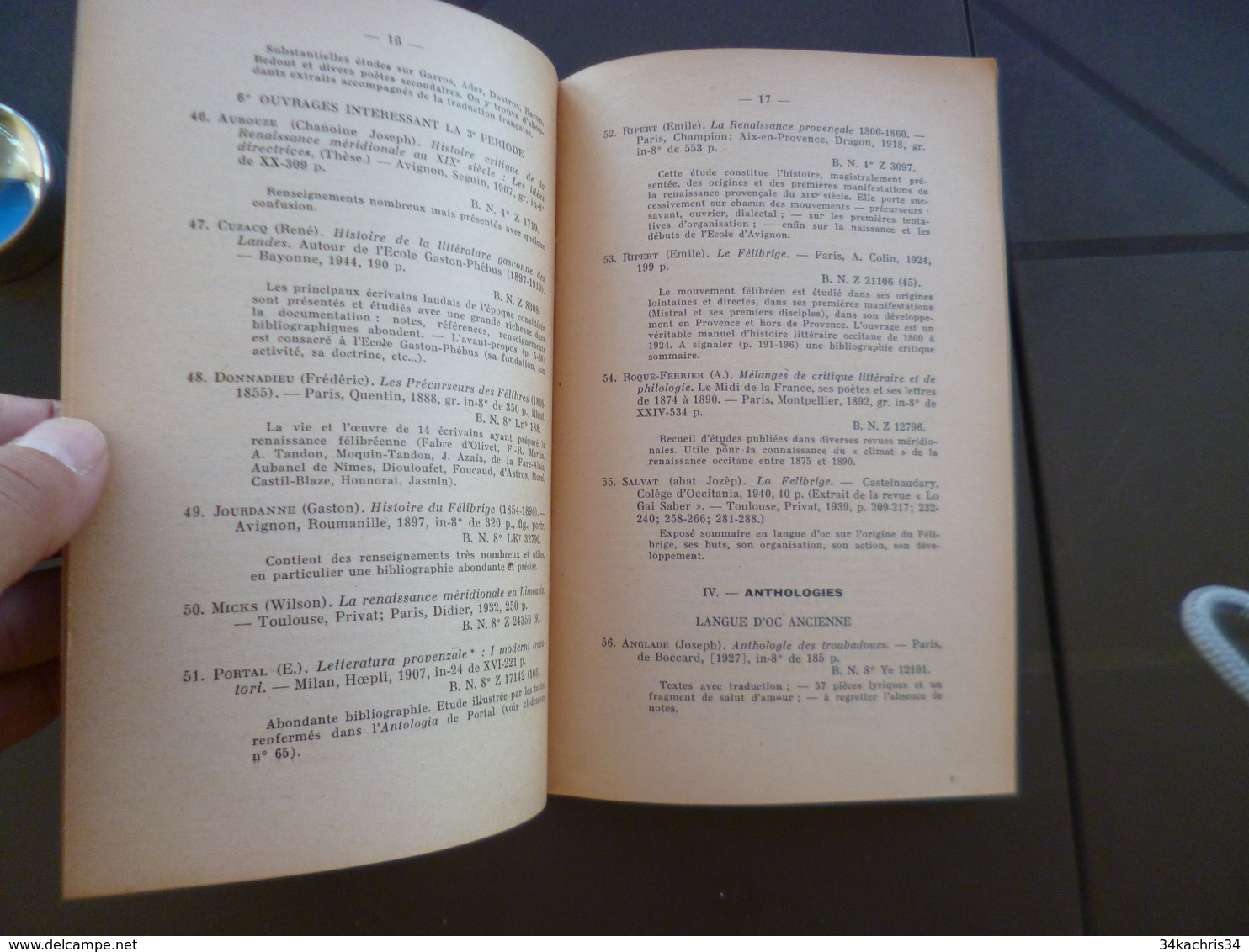 Guide Des études Occitanes Berthaud Et Lesaffre Envoi Autographe De Lessafre  194753 36p - Autres & Non Classés