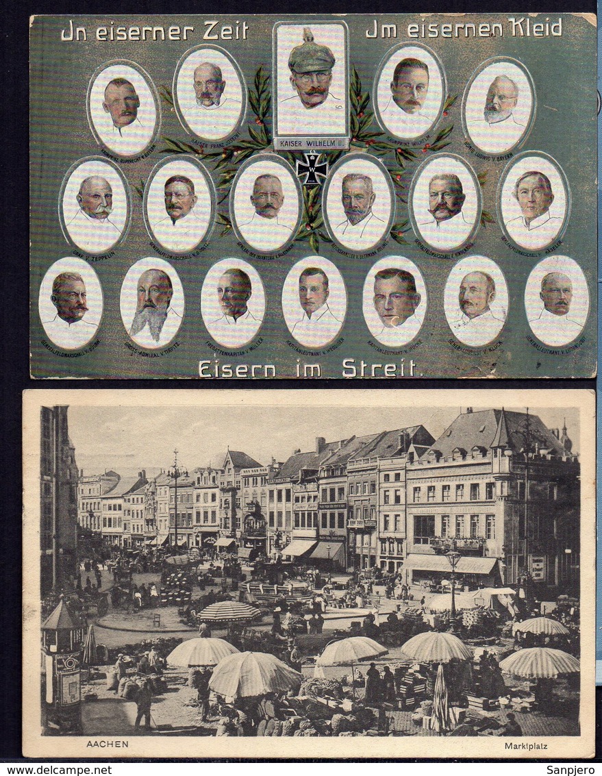 DEUTSCHES REICH 2 NICE TRAVELED MILITARY POSTCARD, FELDPOST ANSICHTSKARTE GELAUFEN - Altri & Non Classificati