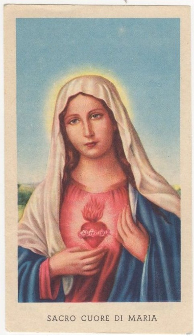 Santino D'epoca, Holy Card - Sacro Cuore Di Maria - Ed.G.Mi Isonzo 129 Bis, Image Pieusse, Vedi Fronte/retro. - Andachtsbilder