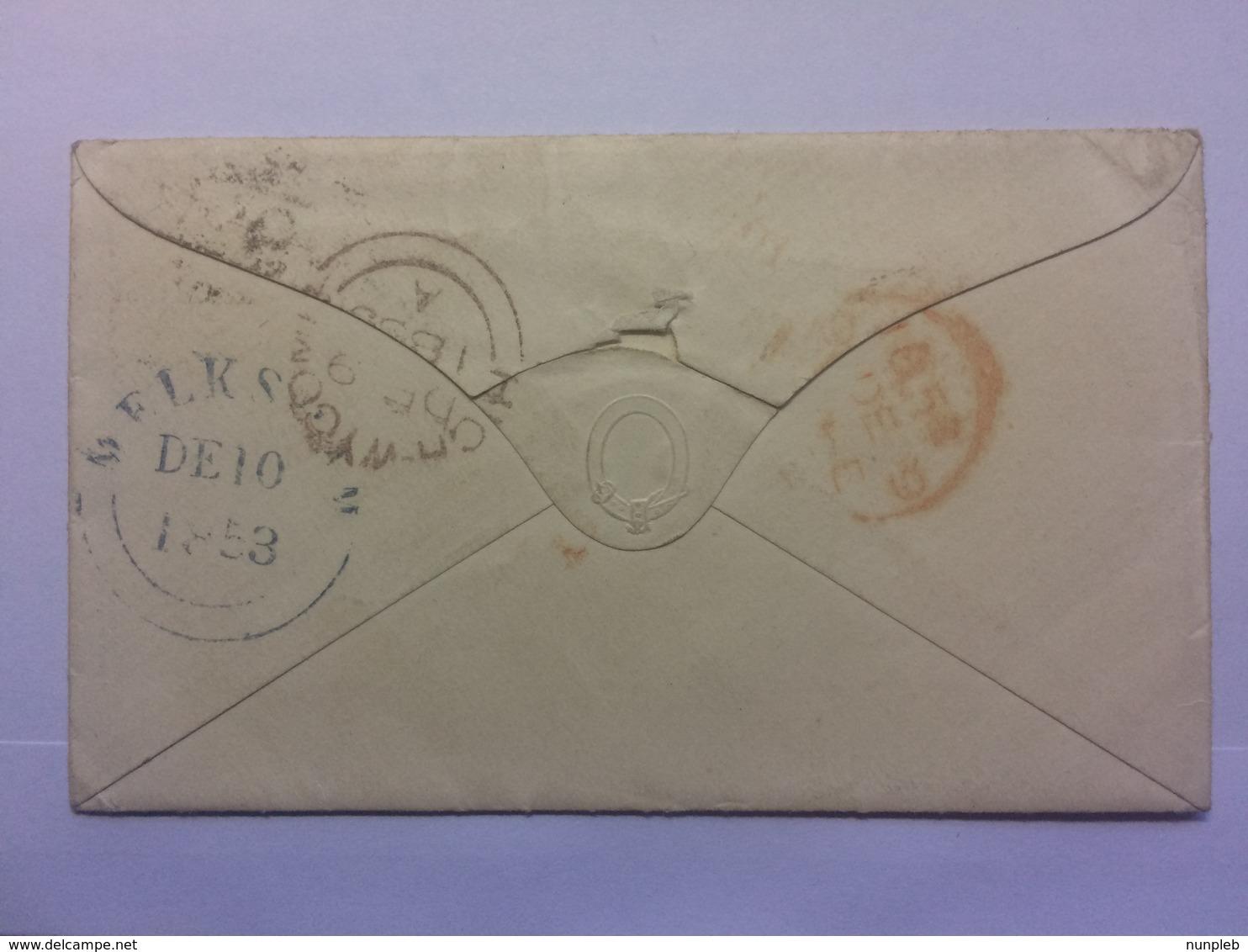GB - VICTORIA 1d Red Imperf Cover 1853 - High Wycombe To Melksham Wiltshire - Good Marks To Rear - 3 Margin - Covers & Documents