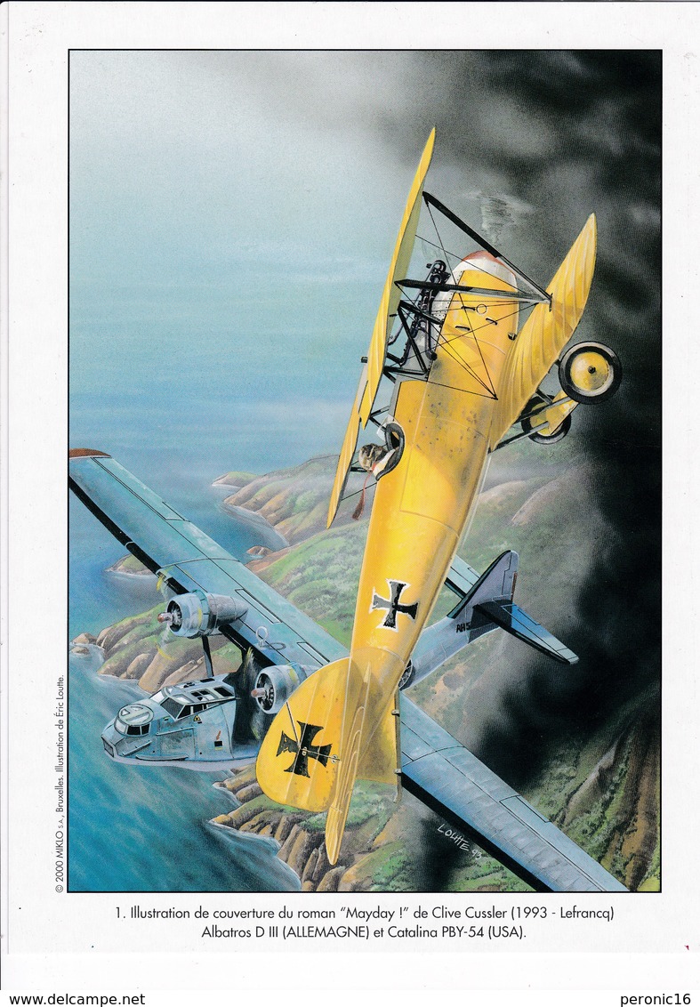 Bel Ex. Aviation, «Biggles Présente Eric Loutte», Porte-folio De 18 Illustrations Aéronautiques, Miklo, Bruxelles 2000. - Poster