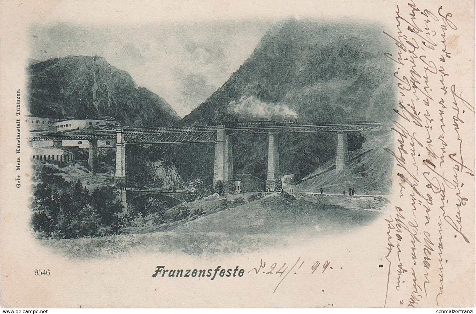 AK Franzensfeste Fortezza Eisenbahn Zug Train Brücke Viadukt Bahnhof ? A Brixen Bressanone Südtirol Trentino Alto Adige - Vipiteno