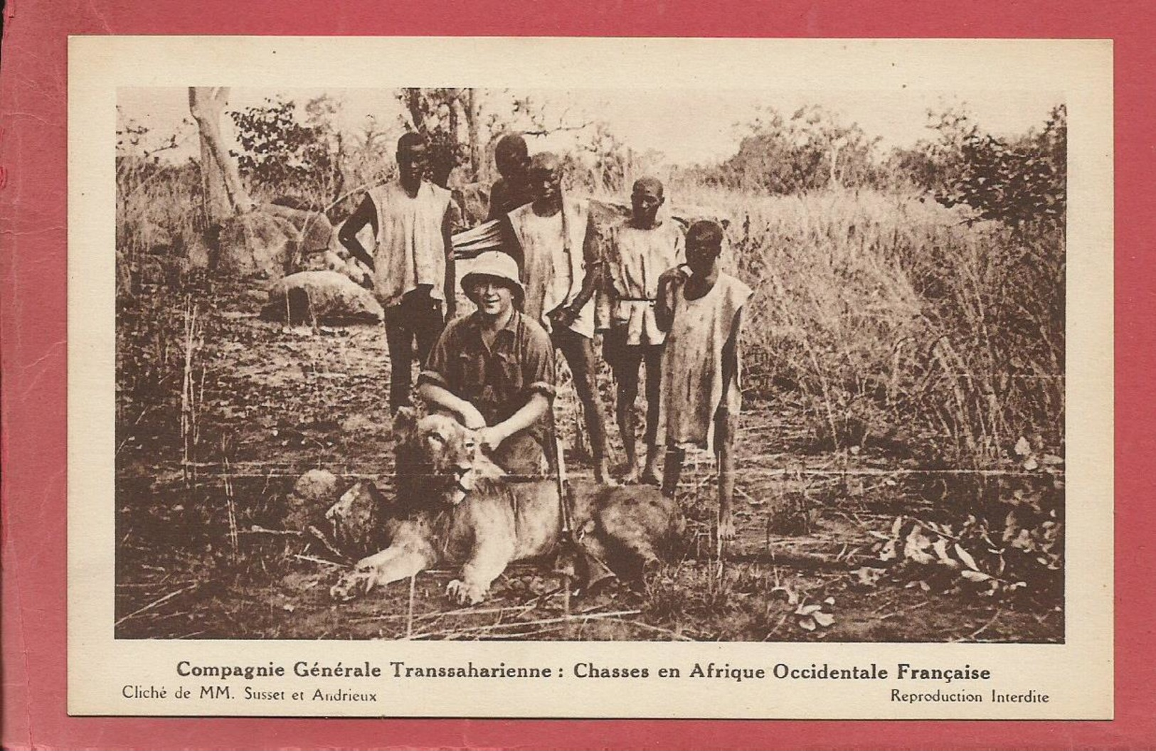 Chasses En Afrique Occidentale Française  / Chasse Au Lion - Non Classés