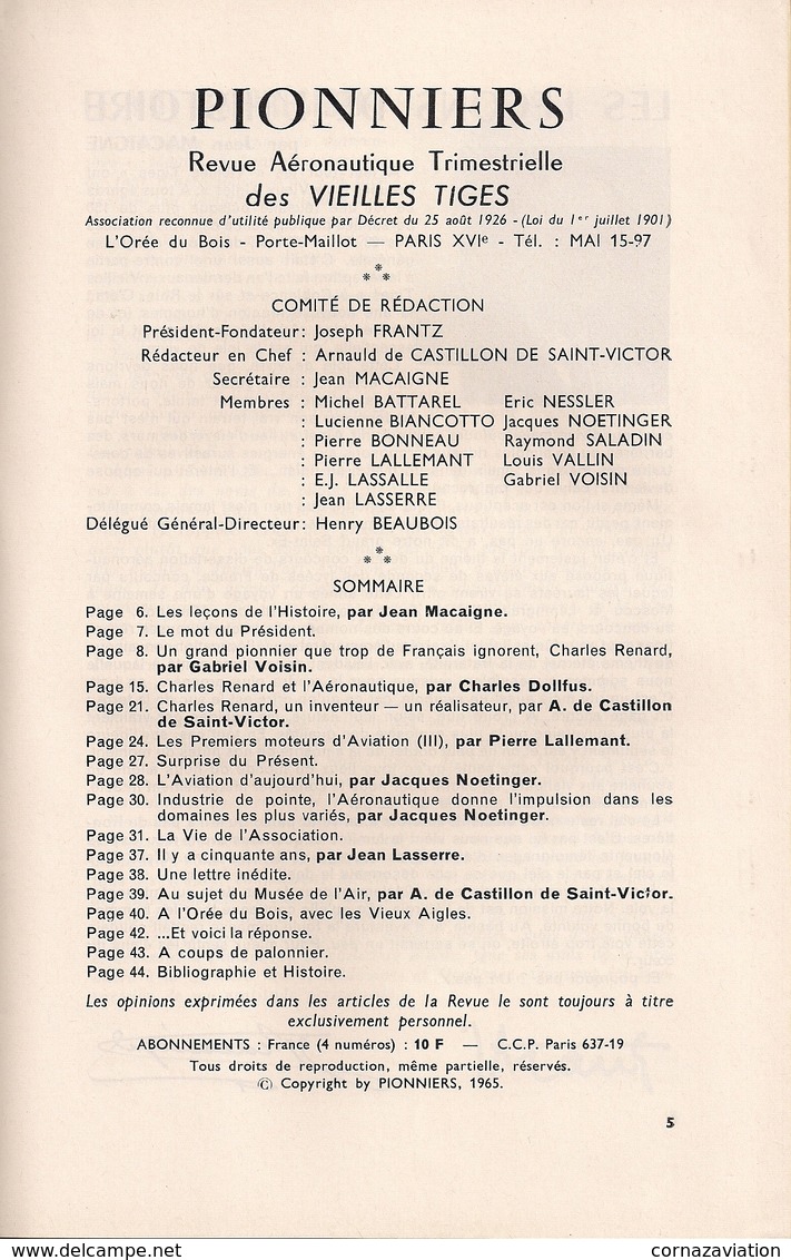 Aviation - Revue Aéronautique Des Vieilles Tiges - Charles Renard - Aviación