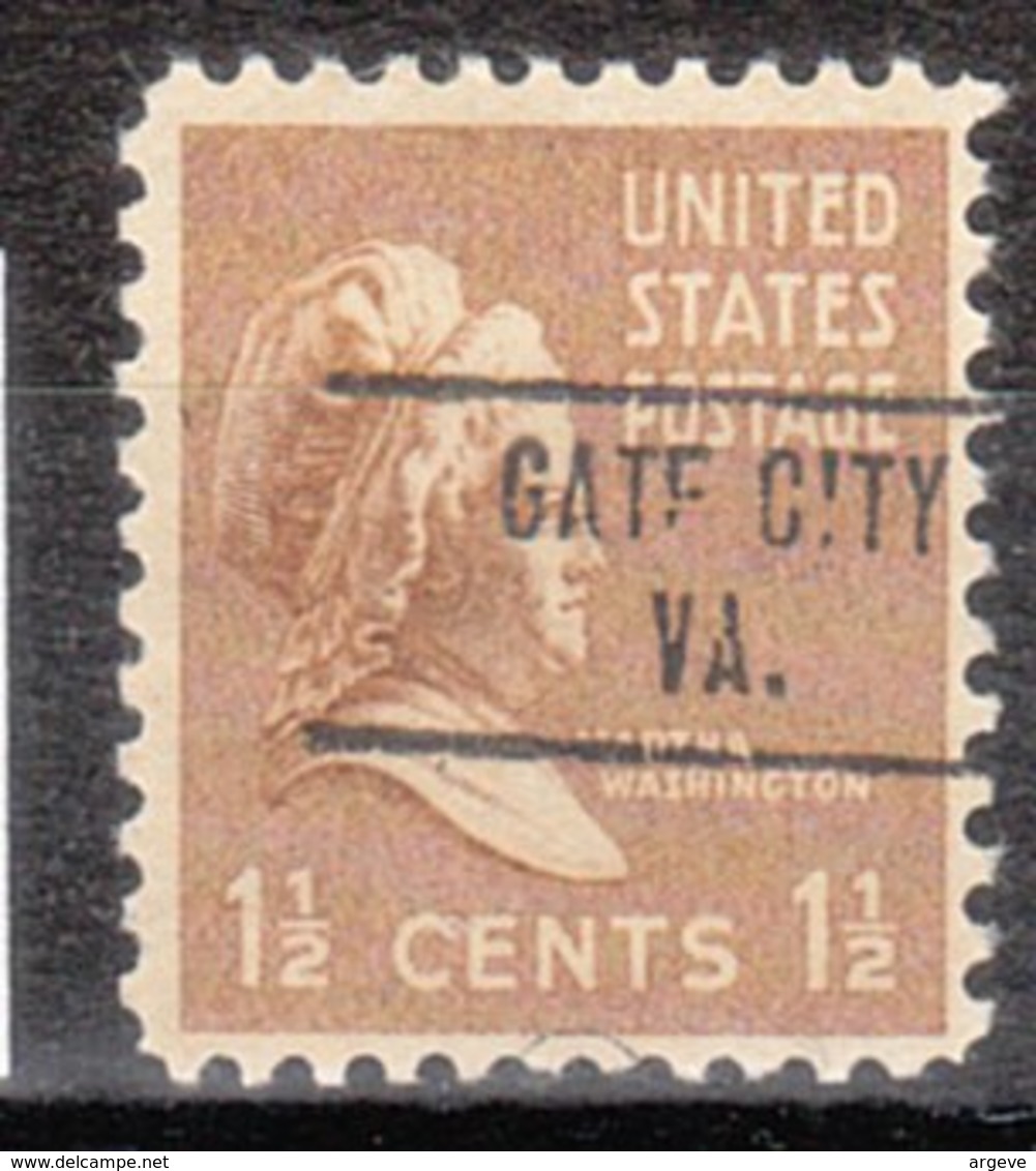 USA Precancel Vorausentwertung Preo, Locals Virginia, Gates City 734 - Préoblitérés