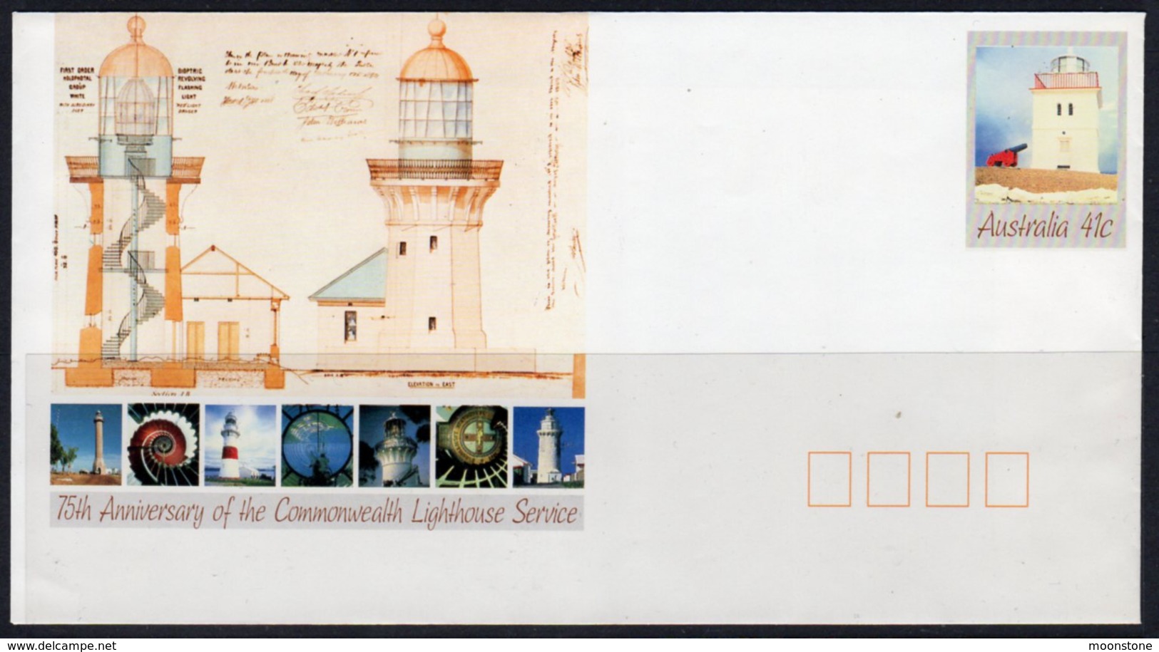 Australia 1990 Lighthouse Service, Cape Borda, Stationery Envelope, Ref. 122 - Lighthouses