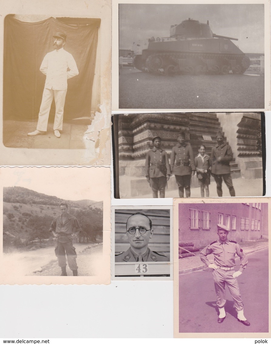 Bs - Lot De 32 Photos Et CP Militaires (toutes Scannées) - Guerre, Militaire