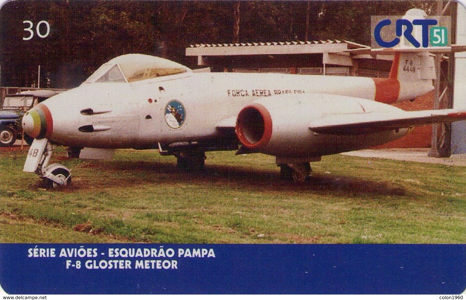 BRASIL. ESCUADRON PAMPA. F-8 GLOSTER METEOR - 11/99. (077) - Airplanes