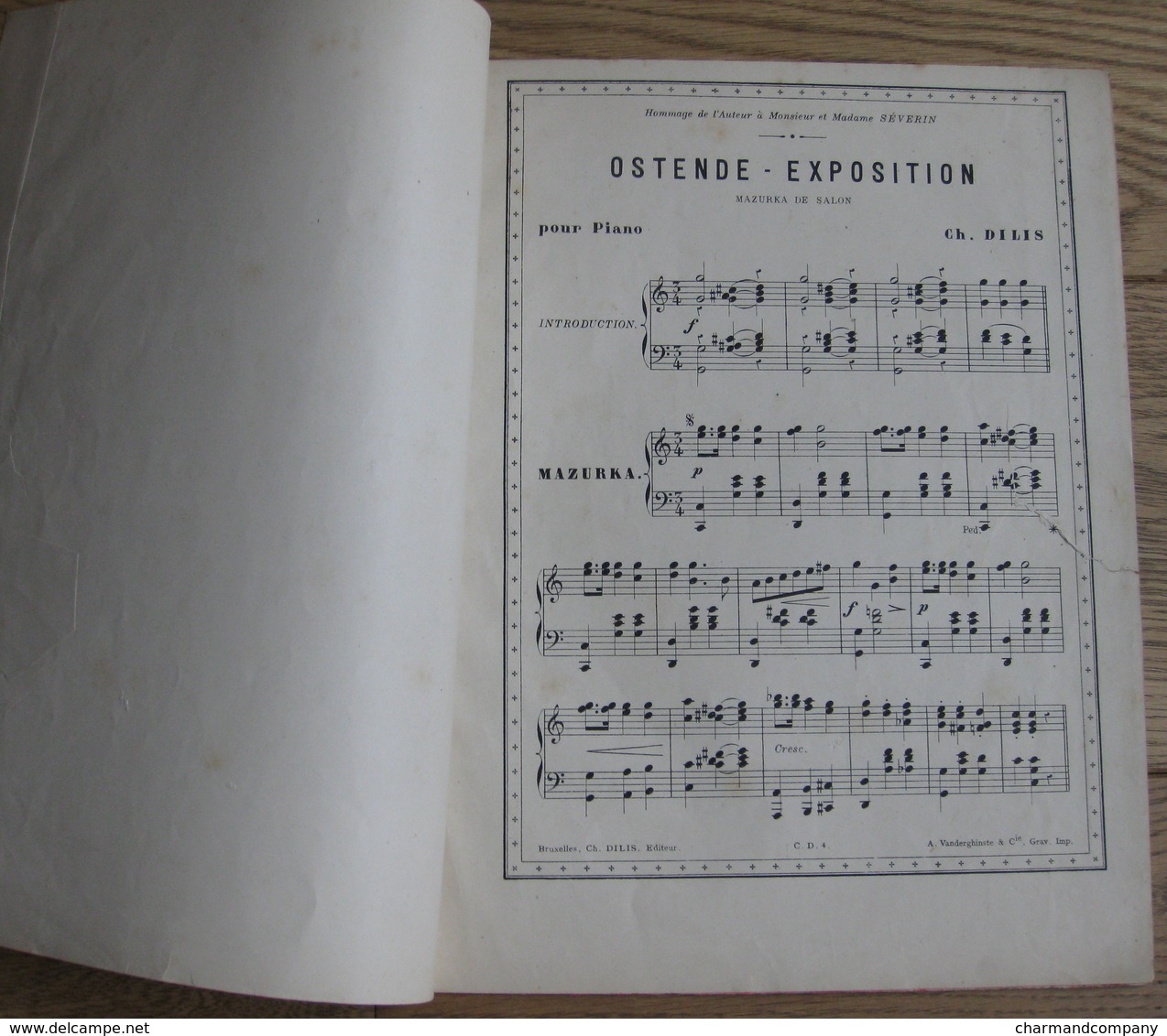 1901 - RARE - OSTENDE EXPOSITION - Mazurka De Salon Par Charles DILIS - Partition Illustrée - 5 Scans - Scores & Partitions