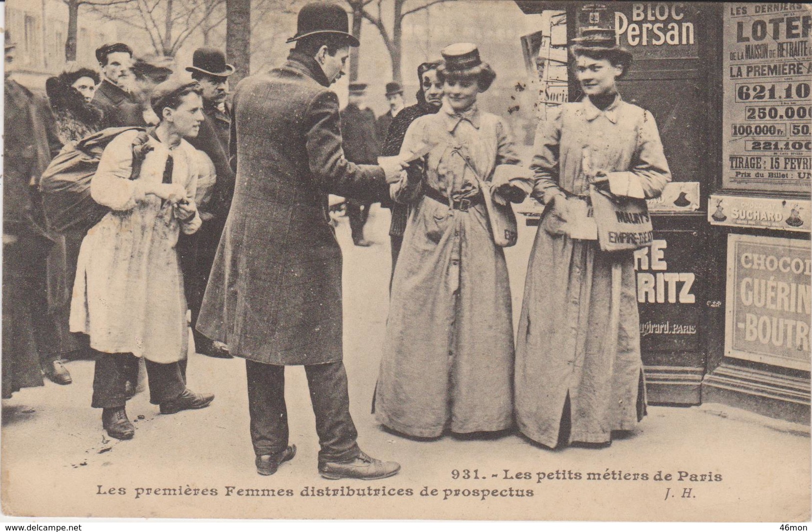 75.Les Petits Métiers De Raris.Les Premières Femmes  Distributrices De Prospectus. - Other & Unclassified