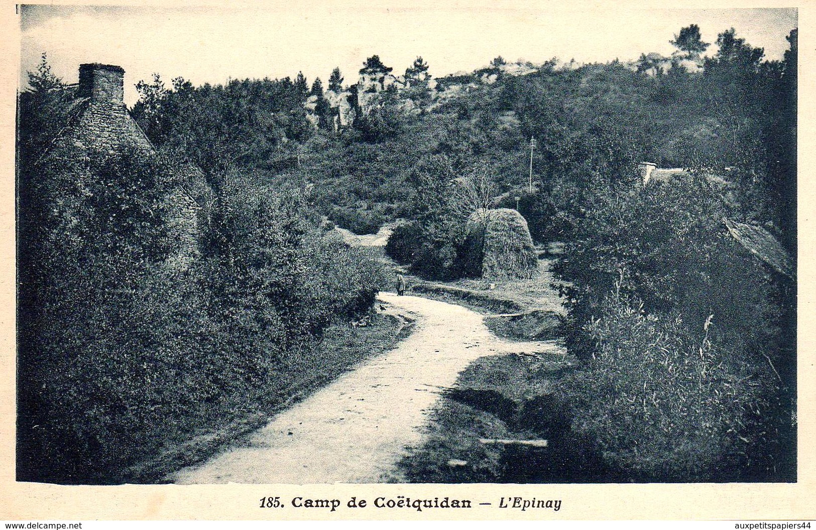 3 CPA Camp De Coëtquidan - Ce Qui Reste Du Village De L'Epinay & Vue Aérienne Du Camp - Andere & Zonder Classificatie