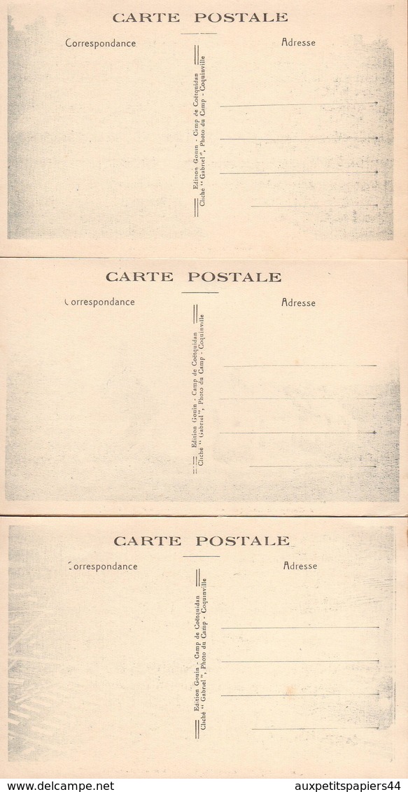 3 CPA Camp De Coëtquidan - Ce Qui Reste Du Village De L'Epinay & Vue Aérienne Du Camp - Andere & Zonder Classificatie