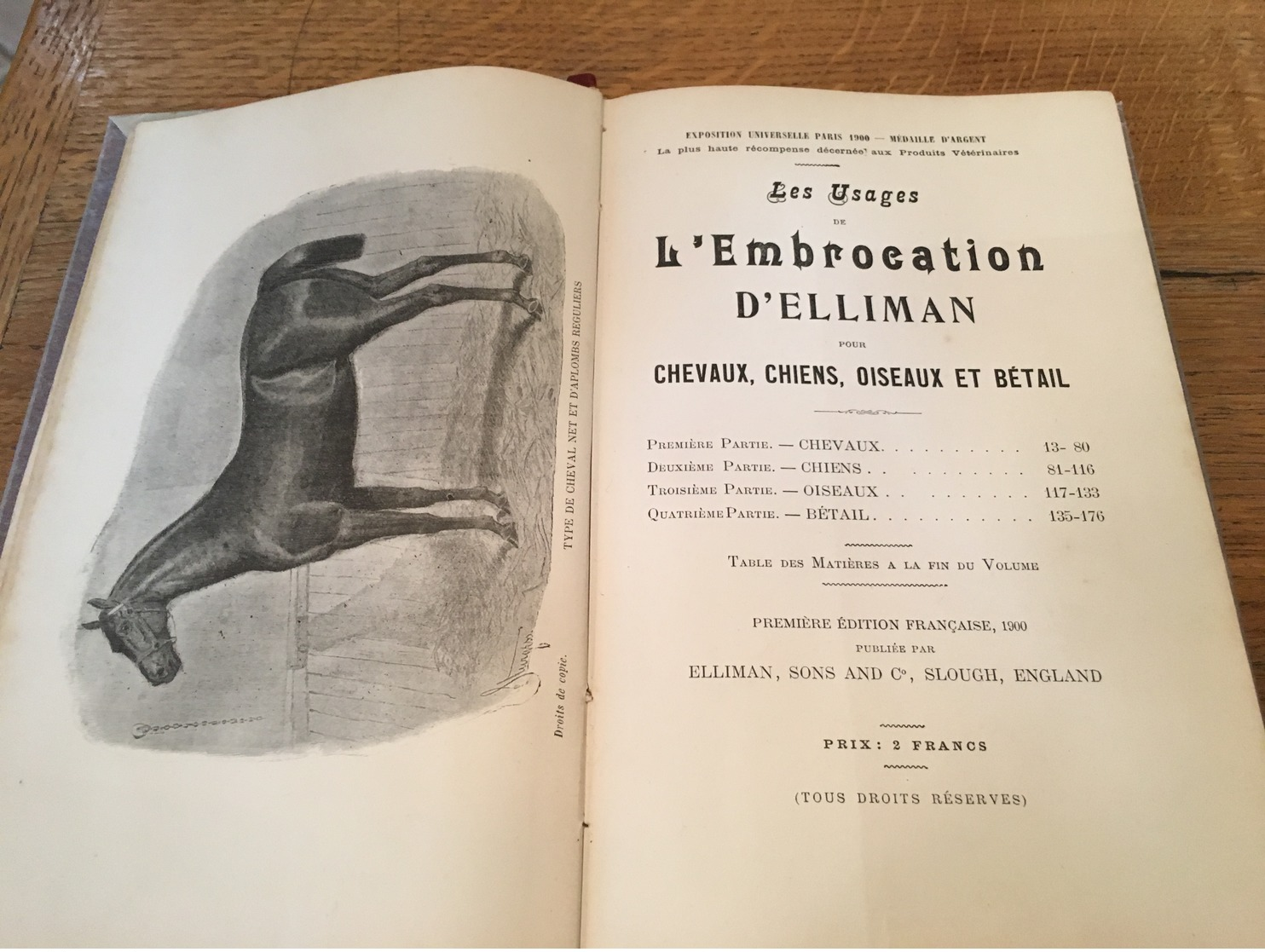 164/ Premiers Secours Aux Animaux Malades Et Blesses Chevaux Chiens Oiseaux Betail 1900 - Tiere