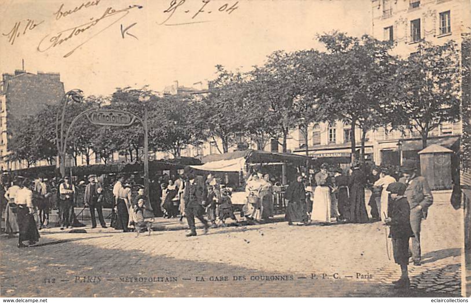 Paris.   75001        Métropolitain     La Gare Des Couronnes     (voir Scan) - Metropolitana, Stazioni