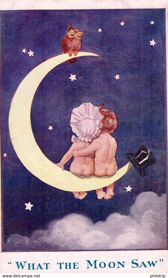 "WHAT THE MOON SAW" - Bambini - Children - English Postcard- Rif. 214 Ill. - 1900-1949