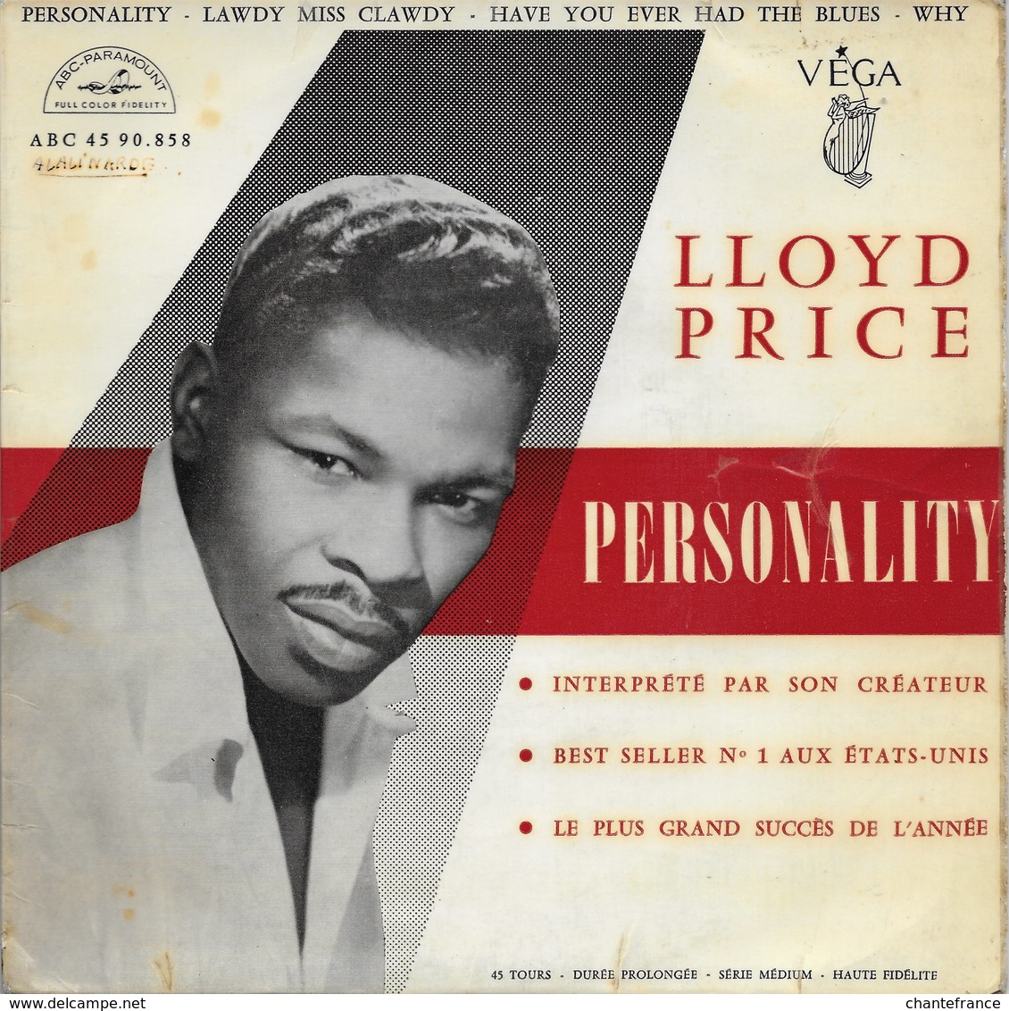 Lloyd Price 45t. EP "personality" - Autres - Musique Anglaise