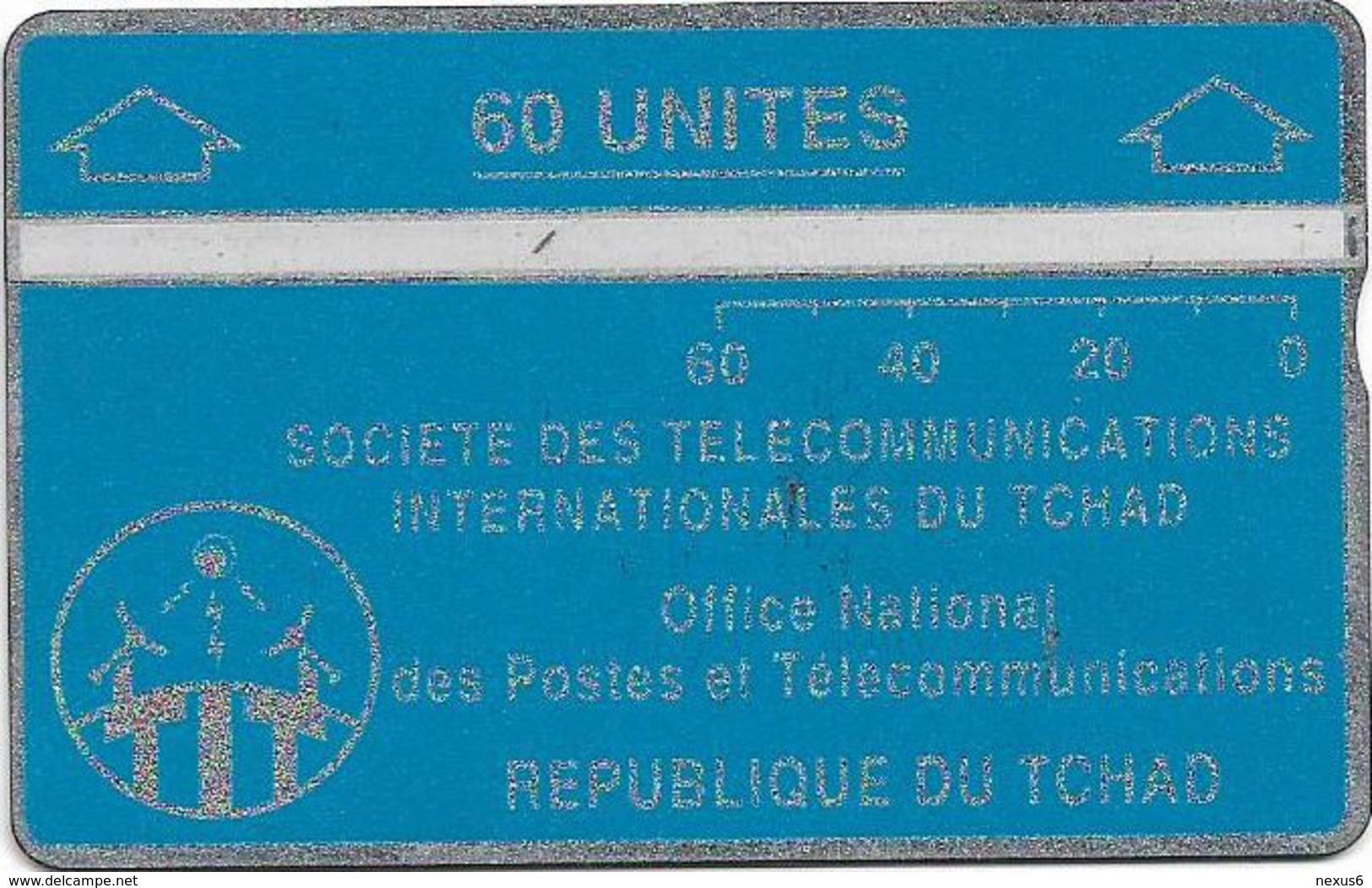 Chad - ONPT - L&G Optical - Blue Card 60 - 60U - 244B - 16.000ex, Used - Tchad
