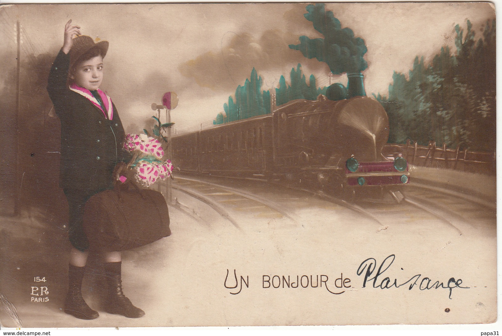 Train ,Enfant  Un Bonjour De Plaisance - Sonstige & Ohne Zuordnung