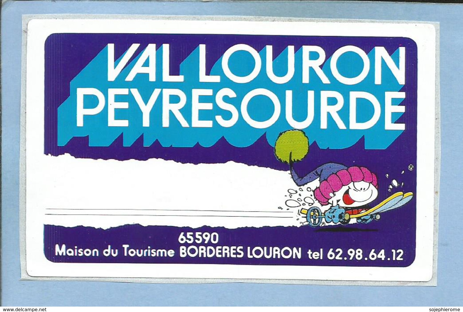 Bordères-Louron (65) Val Louron Peyresourde Maison Du Tourisme 2 Scans Enfant Sur Skis Sourire - Stickers