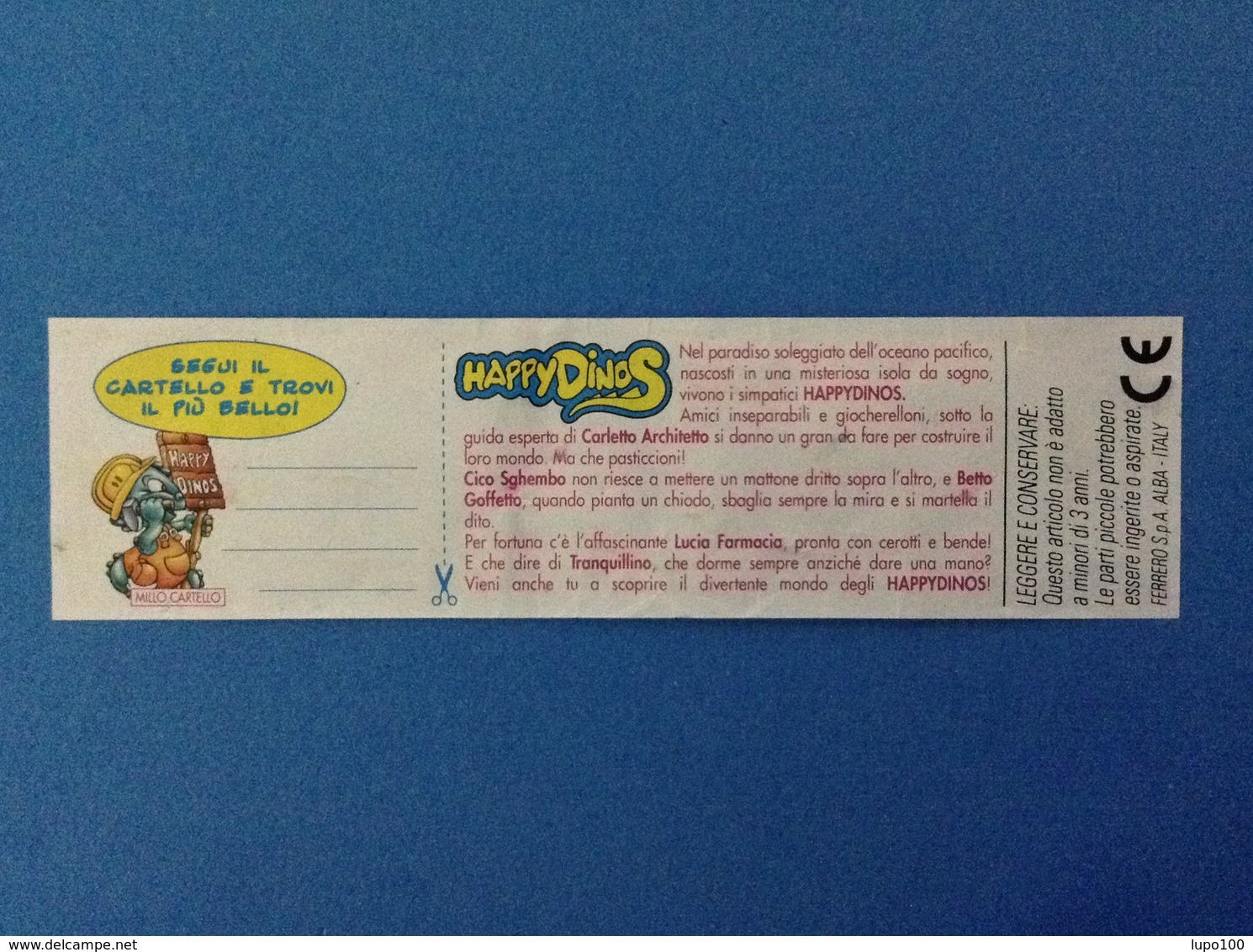 HAPPY DINOS CARTINA KINDER FERRERO - Instructions