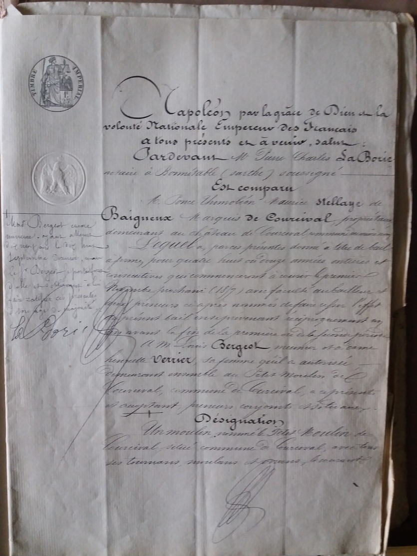 Lot de vieux documents manuscrit - 18eme et 19eme siècle