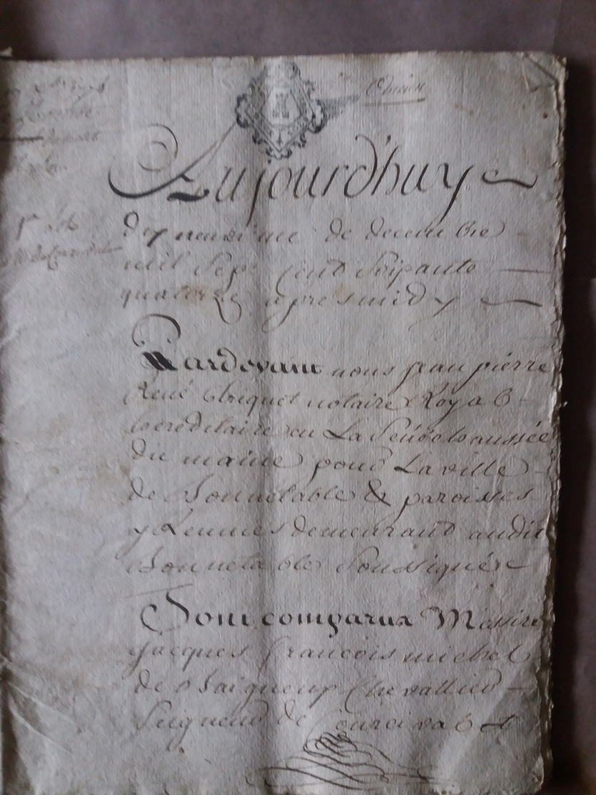 Lot de vieux documents manuscrit - 18eme et 19eme siècle