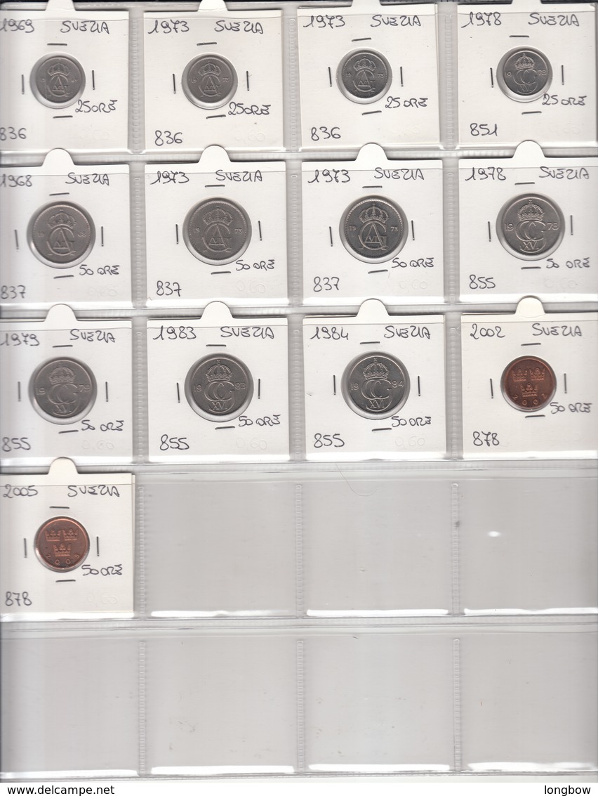 Svezia Lot  53 Coins In Oblo - Suecia