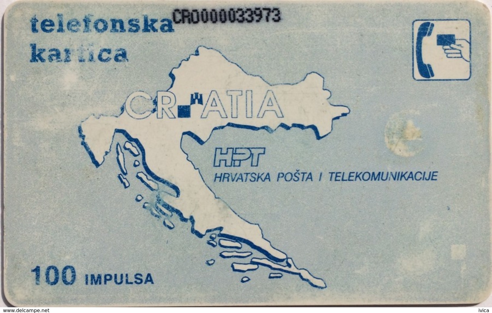 CROATIA - 1992/TK03 - CROATIA BANKA - 100 Imp - Croatia