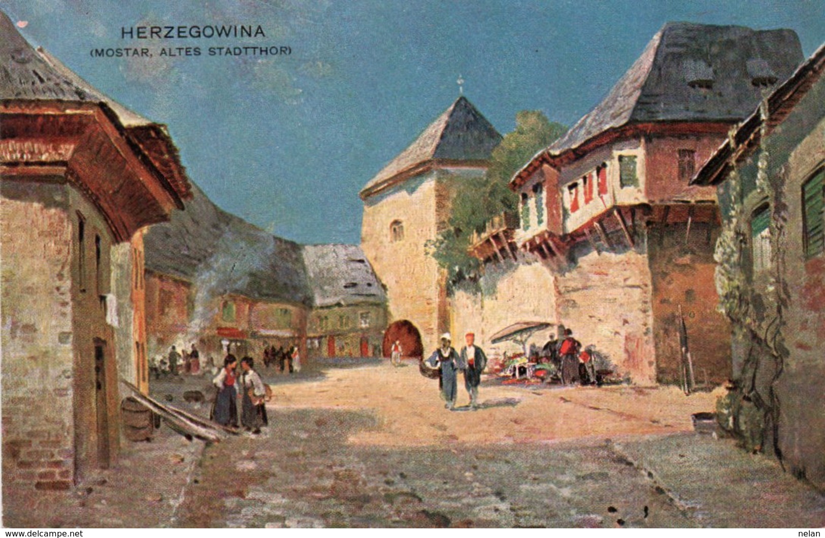 HERZEGOWINA-MOSTAR-ALTES STADTTHOR 1900-NON VIAGGIATA - Bosnia Erzegovina