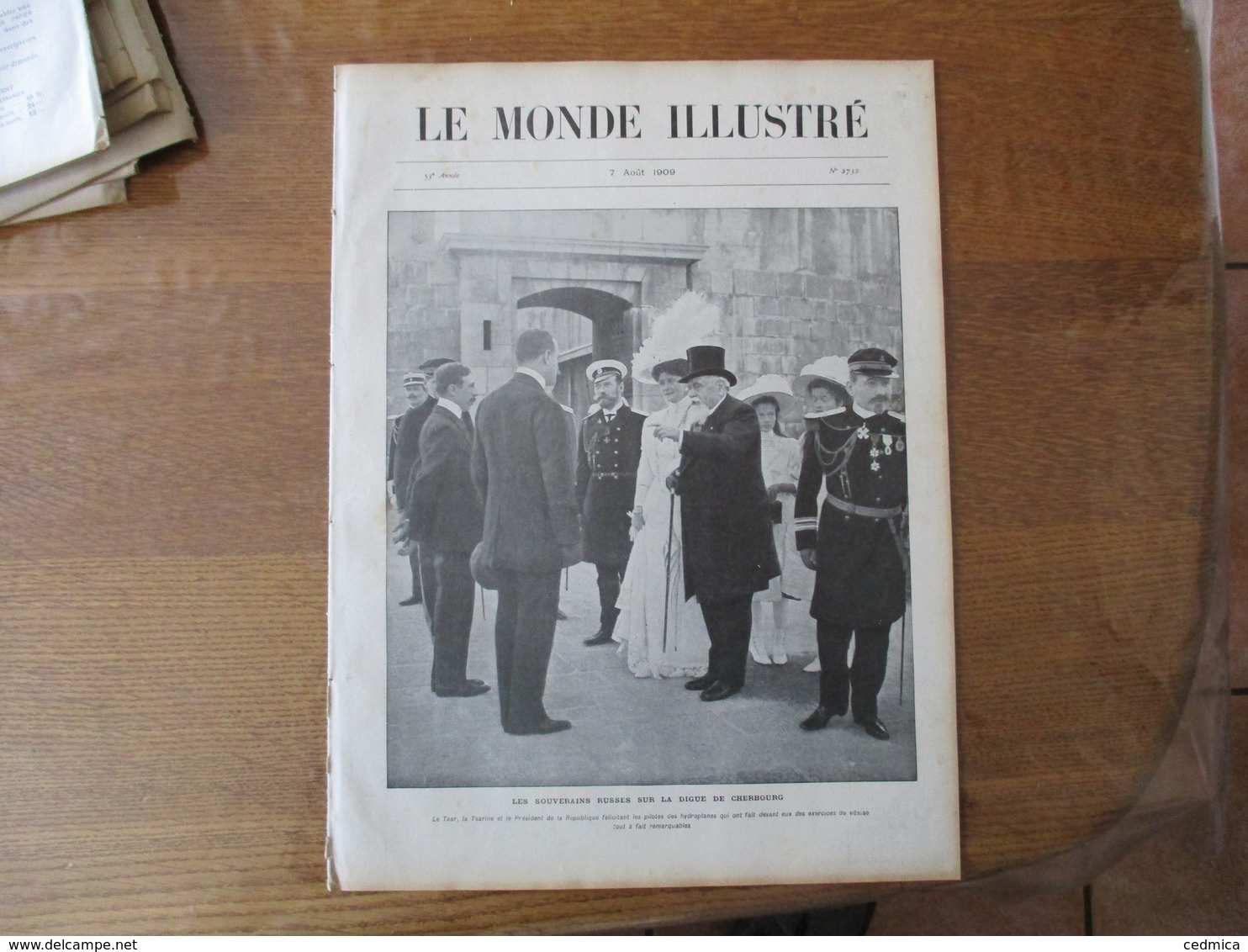 LE MONDE ILLUSTRE N°2732 7 AOÛT 1909 LE DE-THAM,L'EMPEREUR DE RUSSIE A CHERBOURG,LES ESPAGNOLS AU MAROC,LES ABRIS DU MAR - 1900 - 1949