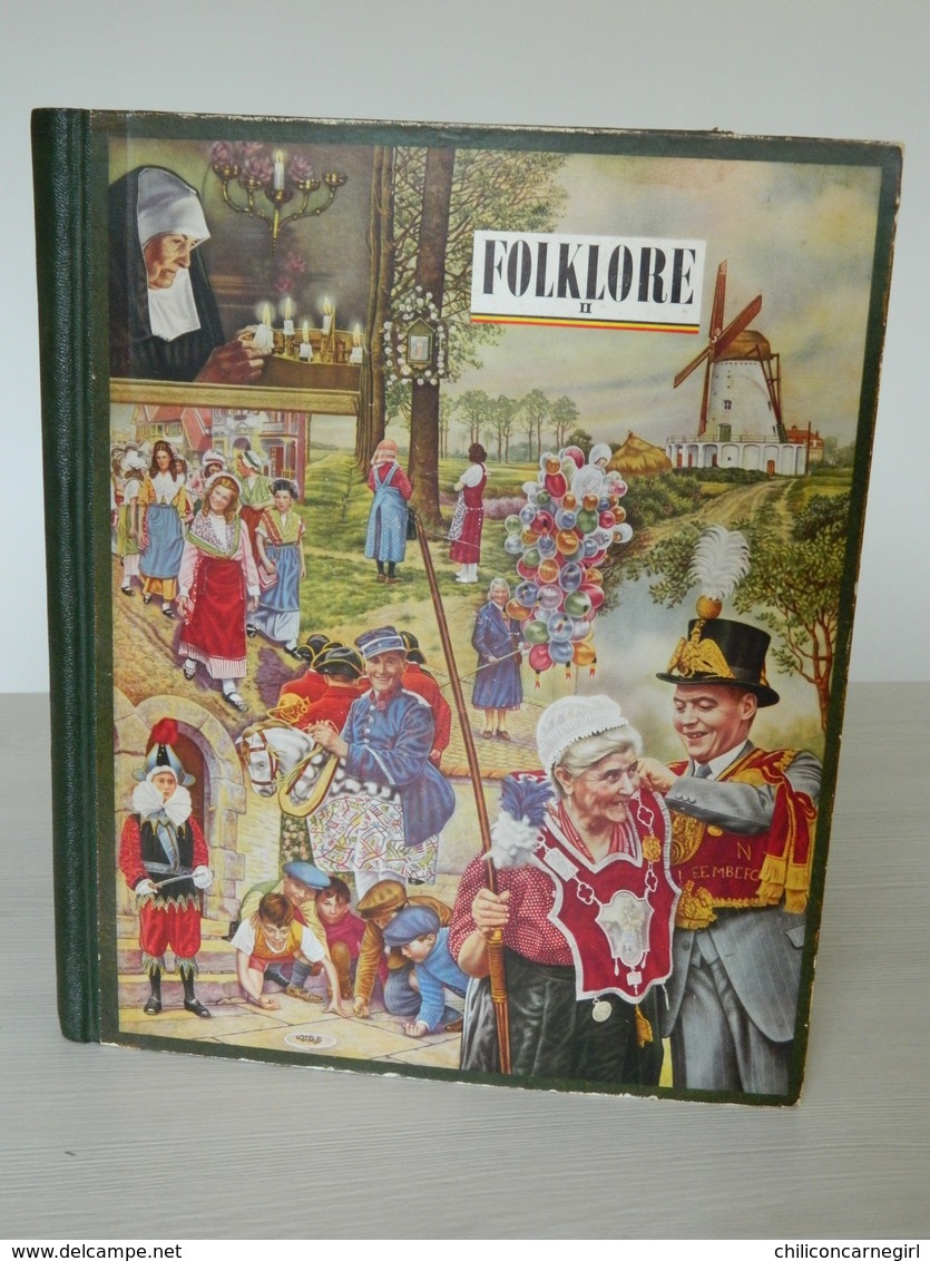 2 ALBUMS - FOLKLORE ET COUTUME I et II COMPLET - CHROMOS - DOUDOU - CÔTE D'OR - CANONNIERS - METIERS D'AUTREFOIS - 1950