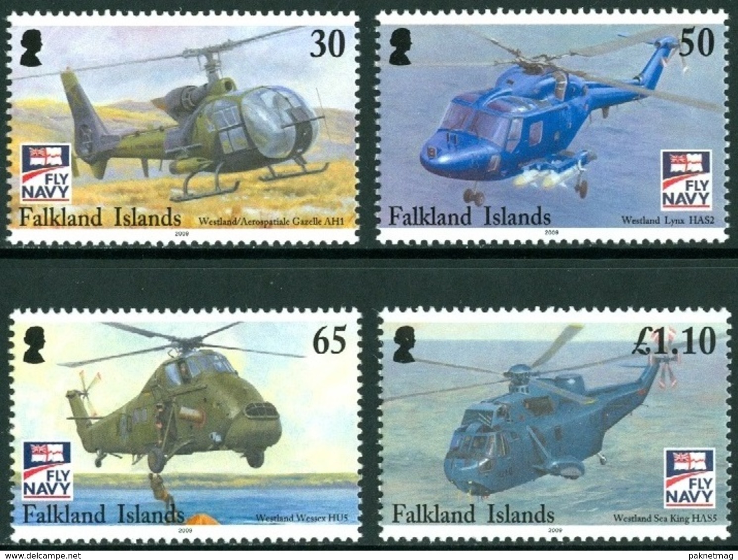 M81- FALKLAND ISLANDS 2009 CENTENARY NAVAL AVIATION. HELICOPTER. - Helicopters