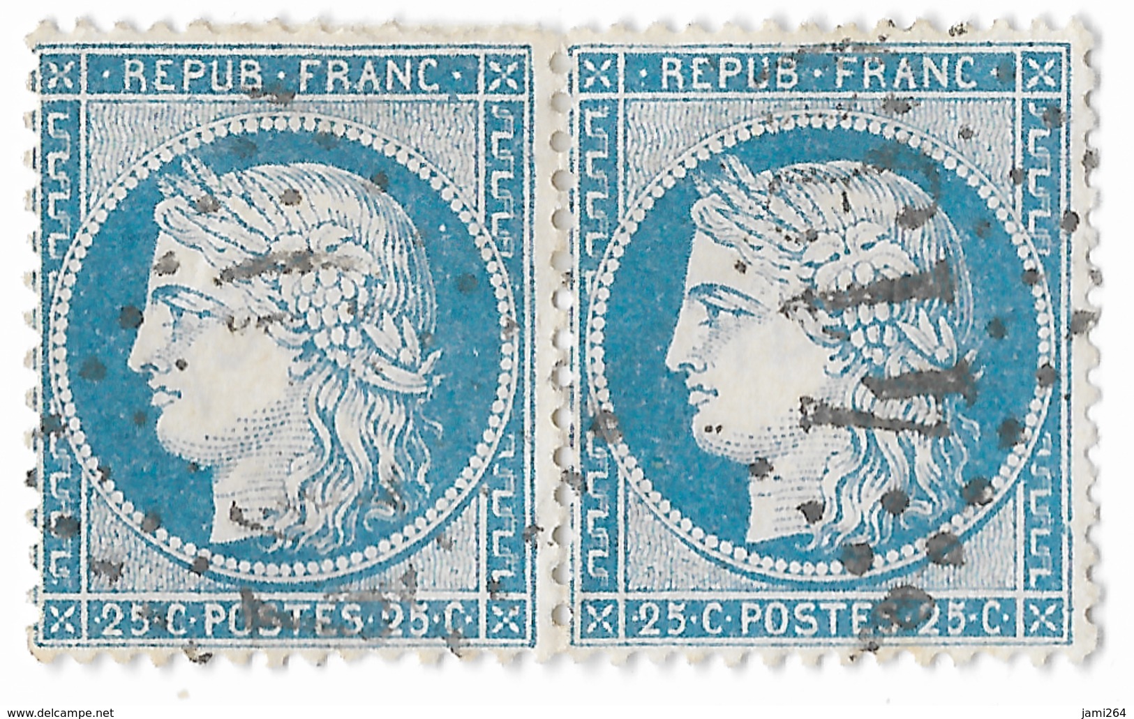 TIMBRES N°60/1 ;  PAIRE 101/102 G3 ;  ; TTB - 1871-1875 Cérès