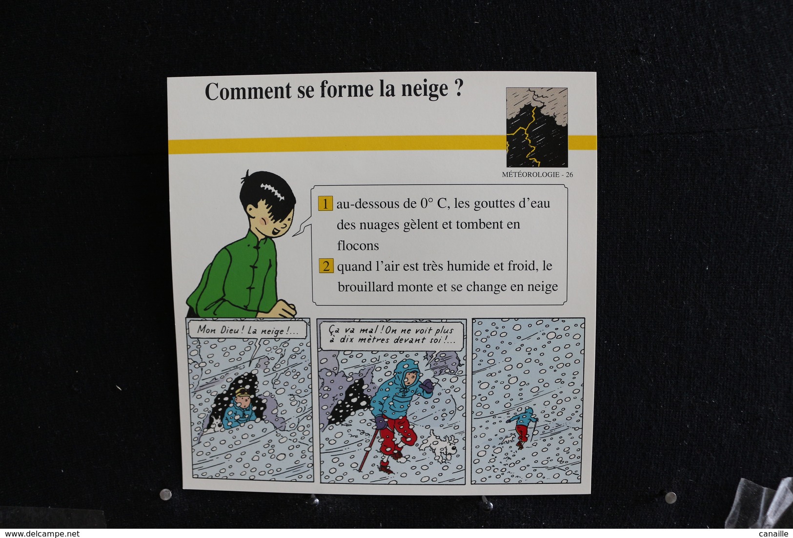 Fiche Atlas,TINTIN (extrait De, Tintin Au Tibet) - Météorologie, N°26 Comment Se Forme La Neige ? - Collections