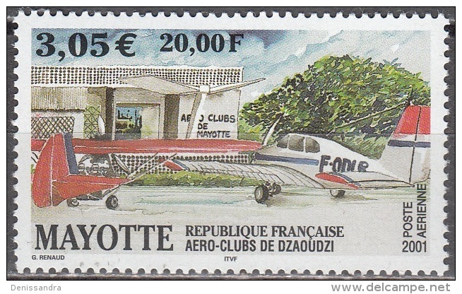 Mayotte 2001 Yvert Poste Aérienne 5 Neuf ** Cote (2015) 13.50 Euro Aéro-clubs De Dzaoudzi - Luchtpost