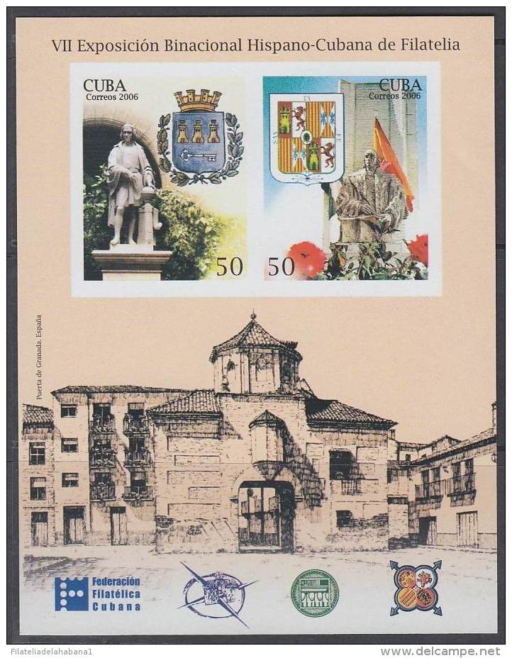 2006.473 CUBA 2006. Ed.4980. HF MNH EXPO BINACIONAL CUBA - ESPAÑA, SPAIN. COLON, COLUMBUS, SANTA FE DOOR - Ungebraucht