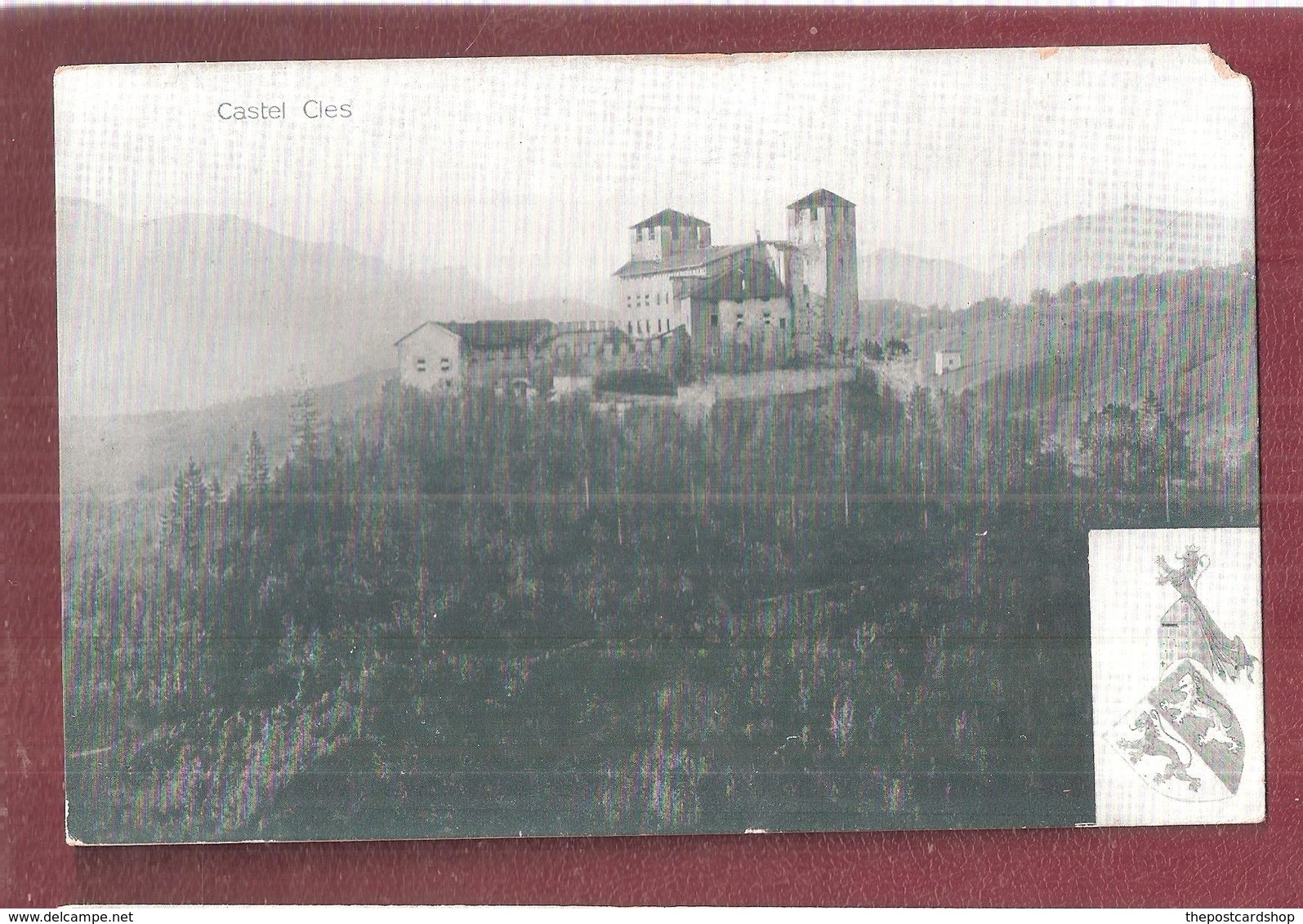 TRENTO Castel Cles - HERALDRY COAT OF ARMS FORMATO PICCOLO NON VIAGGIATA NICK TO CORNER RIGHT - Trento