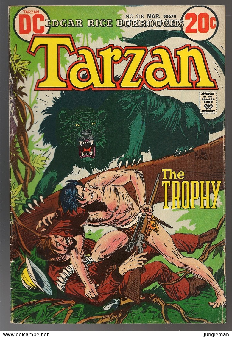 Tarzan Nr 218 - (In English) DC - National Periodical Publications. Inc. - March 1973 - Joe Kubert - BE - DC